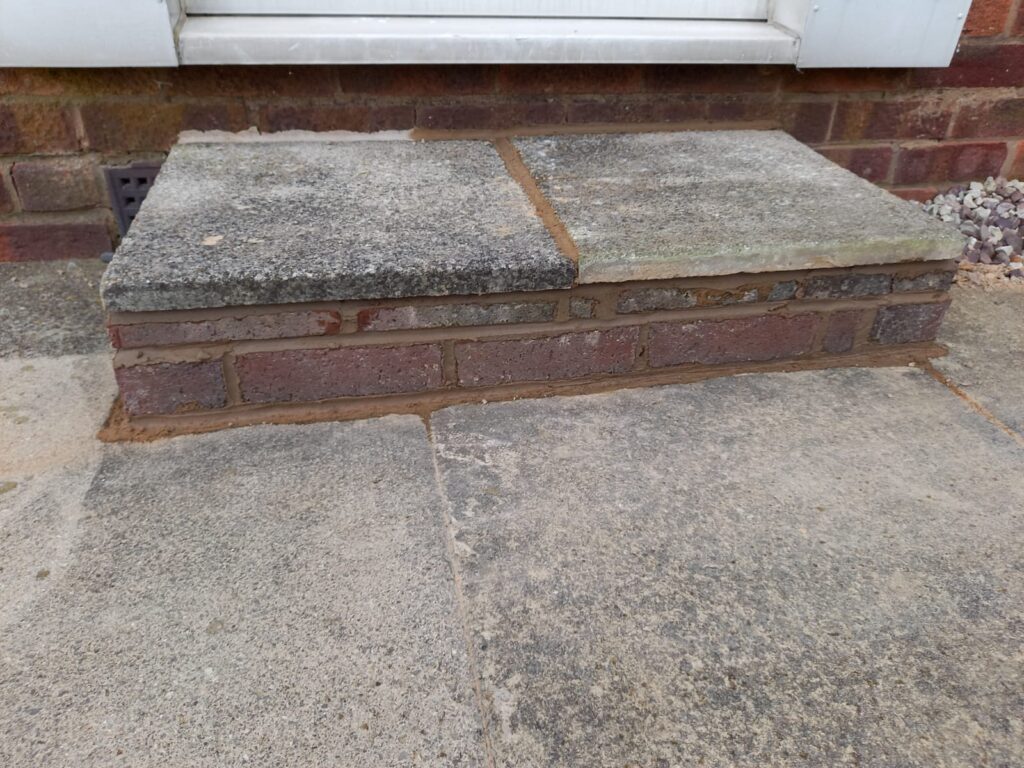 Wobbly step repaired in Sheffield by Mossaway.